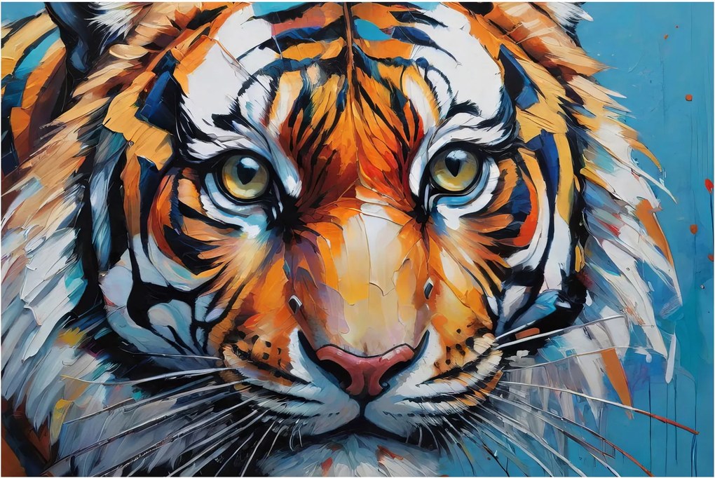 Kép - Tigris látképe, festmény (90x60 cm)