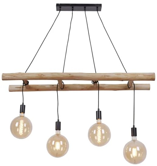 Leuchten Direkt 15025-18 - Csillár zsinóron EDGAR 4xE27/60W/230V