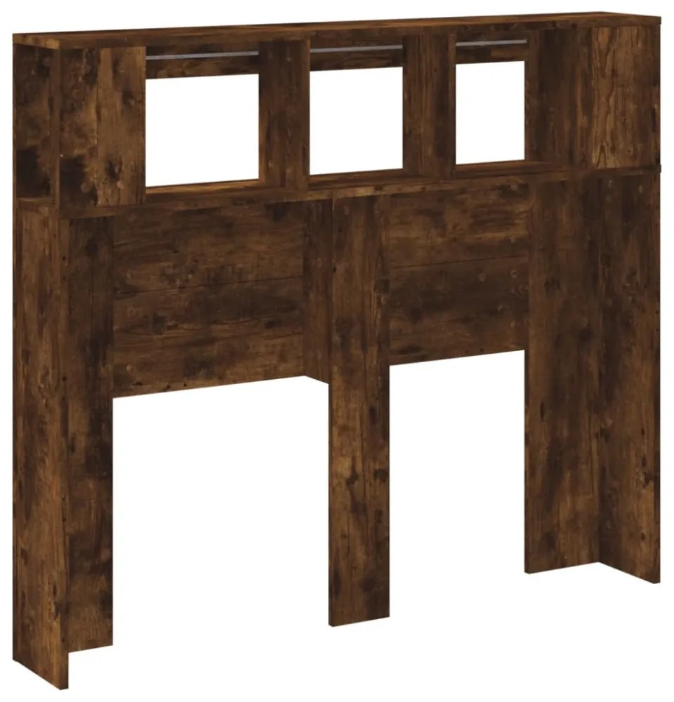 sonoma tölgy színű szerelt fa LED-es fejtámla 120x18,5x103,5 cm