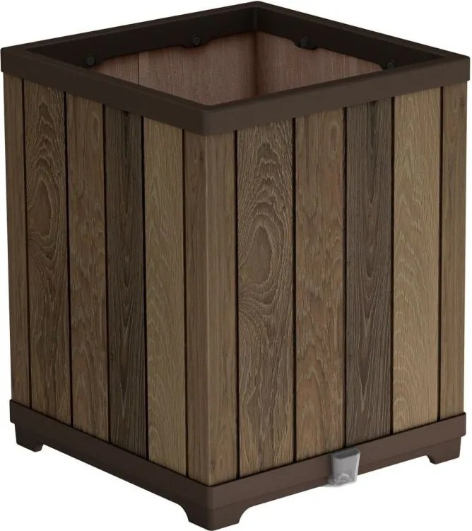 Virágcserép DECO SQUARE TALL WALNUT