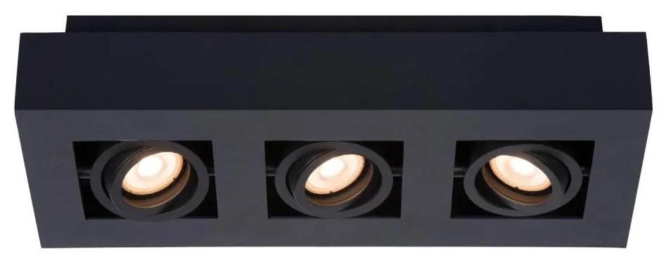 Lucide 09119/16/30 - XIRAX LED spotlámpa 3xGU10/5W/230V fekete