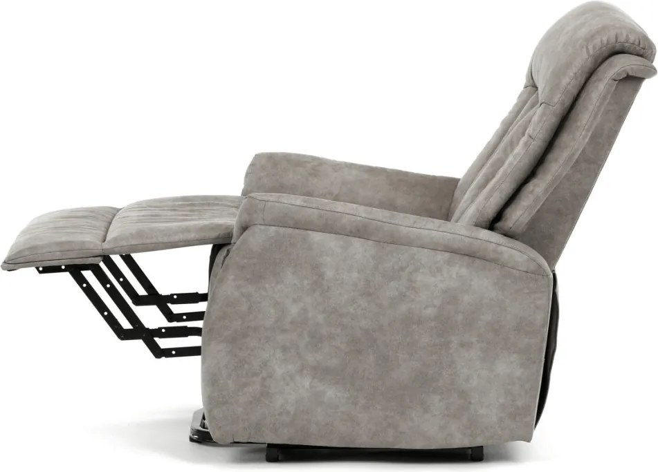 Elektromos relax fotel állítható háttámlával szürke vintage szövet TV-Q8575 GREY3