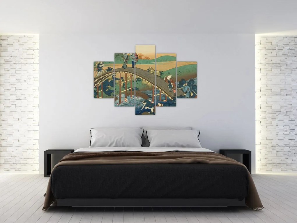 Kép - Katsushika Hokusai, Ariwara no Narihirafrom the series One Hundred, Poems Explained by the Nurse (Hyakunin isshu uba ga etoki), reprodukciók (150x105 cm)