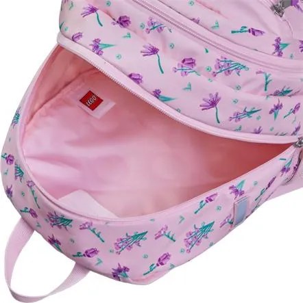 Hátizsák, dulpa rekeszes, LEGO Flowers, rózsaszín-mintás (L202222506)