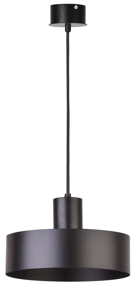Csillár zsinóron RIF 1xE27/60W/230V á. 25 cm fekete