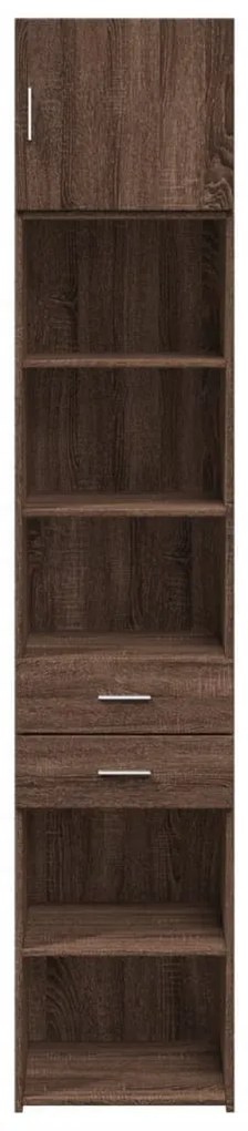 vidaXL barna tölgy szerelt fa vékony tárolószekrény 45 x 42,5 x 225 cm