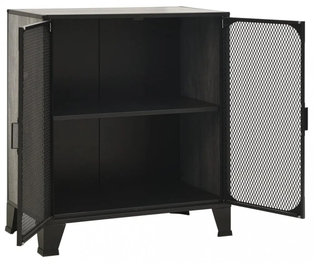 szürke fém és MDF tárolószekrény 72 x 36 x 82 cm