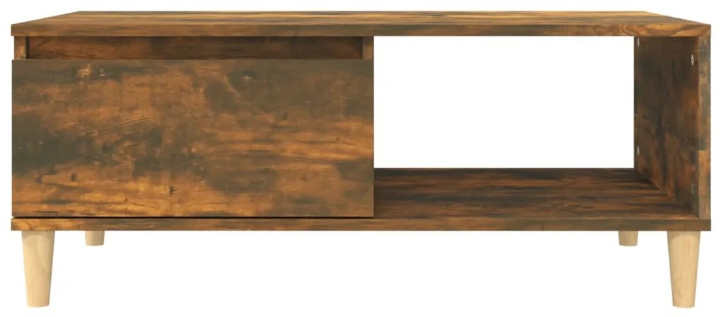 Füstös tölgy színű fatermék dohányzóasztal 90x50x36,5 cm