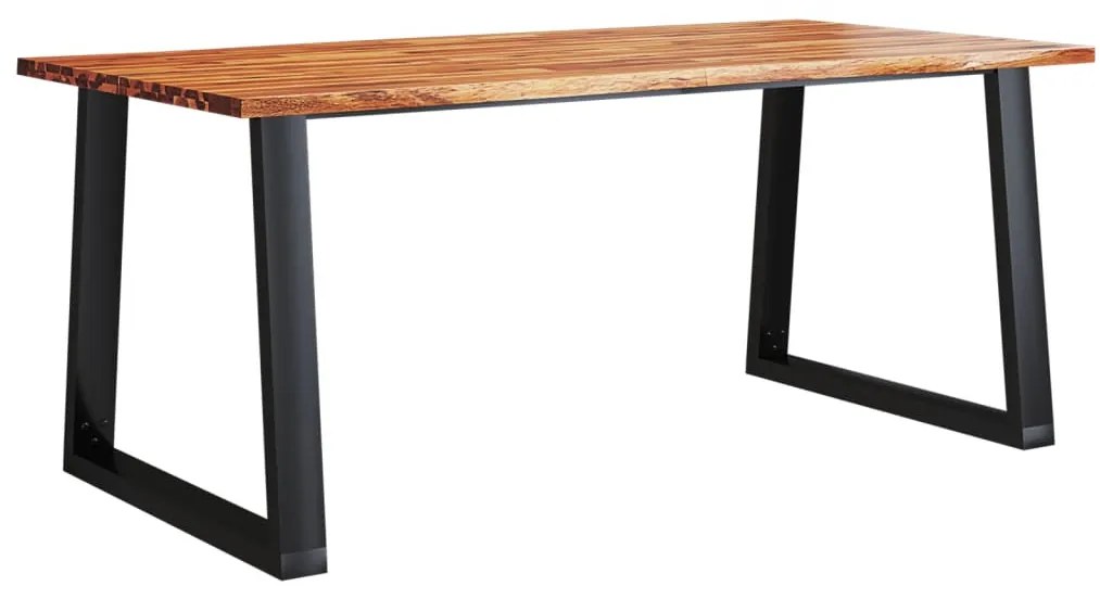 tömör akácfa étkezőasztal természetes éllel 180 x 90 x 75 cm