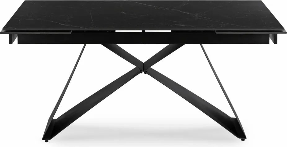 Stół VICTOR Ceramiczny Rozkładany 160-240 cm Czarny márvány/Czarny