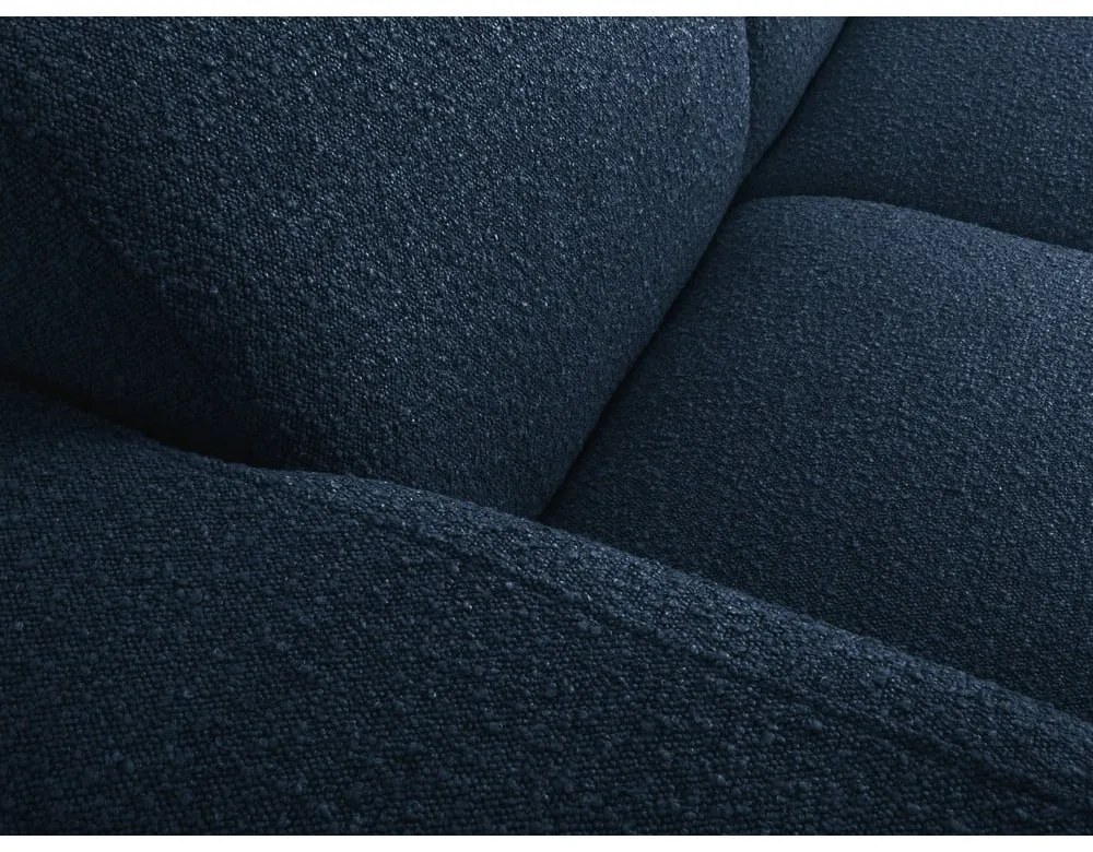 Sötétkék buklé sarokkanapé (bal oldali) Molino – Micadoni Home