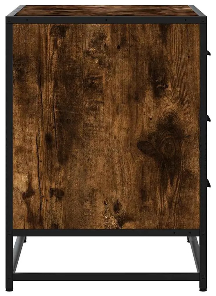füstös tölgy szerelt fa fiókos szekrény 70x41x56 cm