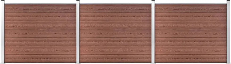 vidaXL barna WPC kerítéspanelszett 526 x 146 cm