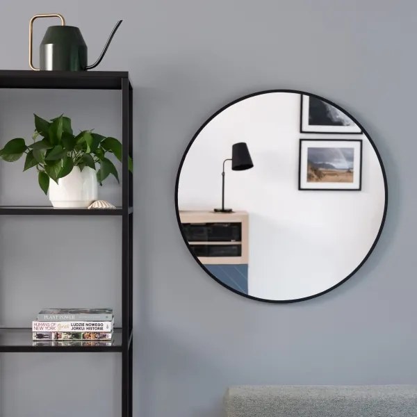 Baltica Design - LED tükör beépített világítással BRIGHT 15W/230V 4500K átm. 80 cm IP65 fekete