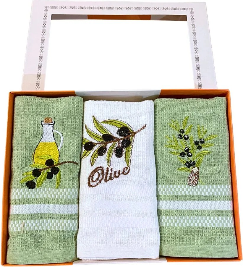 Konyhai törölközők Olive 40x60cm 3 db TiaHome