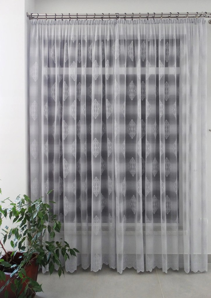 Mg Függöny 80159 Hálós Hamu 300x250cm Kész Szalaggal Skr