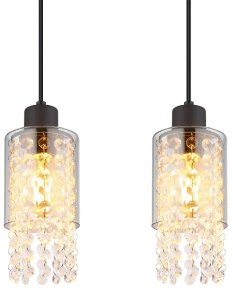 Globo 15799-4H - Csillár zsinóron BACKEY 4xE27/40W/230V fekete