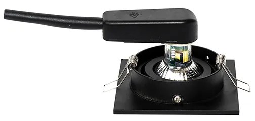 6 darabos modern, állítható, fekete süllyesztett spotlámpa készlet - Club