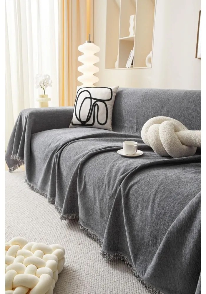 Sötétszürke fotel huzat 70 cm Talo – Filumi