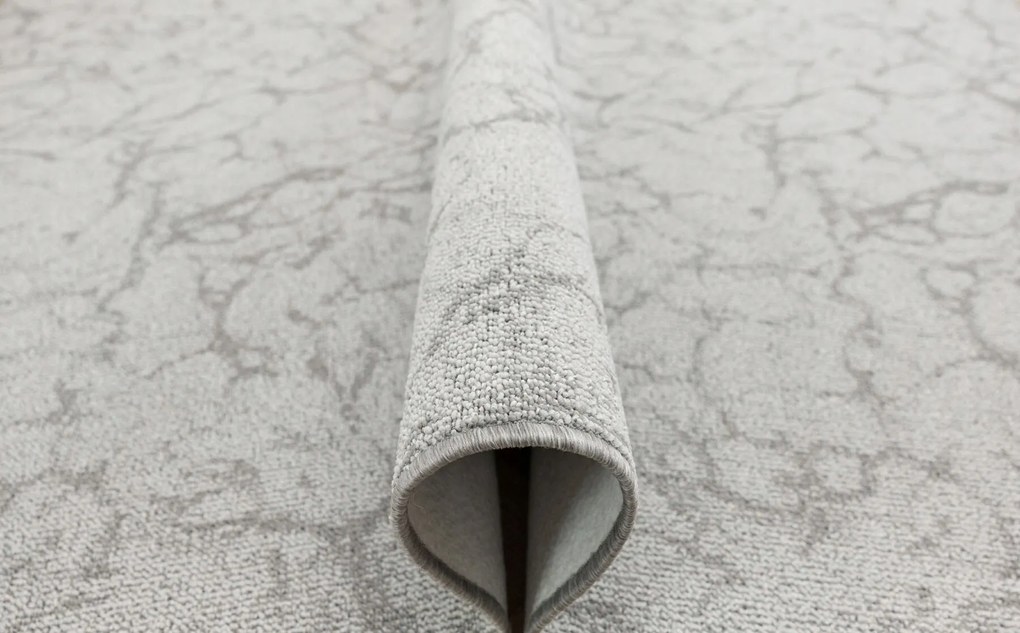 Hurkos Szőnyeg Világos Szürke Márvány Mintás Marble Szobaszőnyeg 200x200 cm