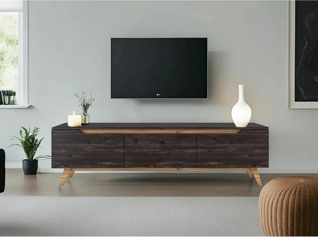 Dita Black and Walnut TV-asztal
