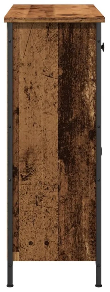 antik fa színű szerelt fa tálalószekrény 70 x 30 x 80 cm