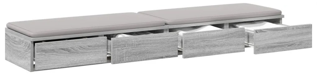 Ágyfiókok fiókkal Szürke sonoma 150 x 36.5 x 16.5 cm Faanyag