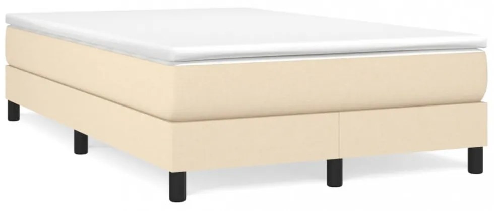 krémszínű szövet rugós ágykeret 120x200 cm