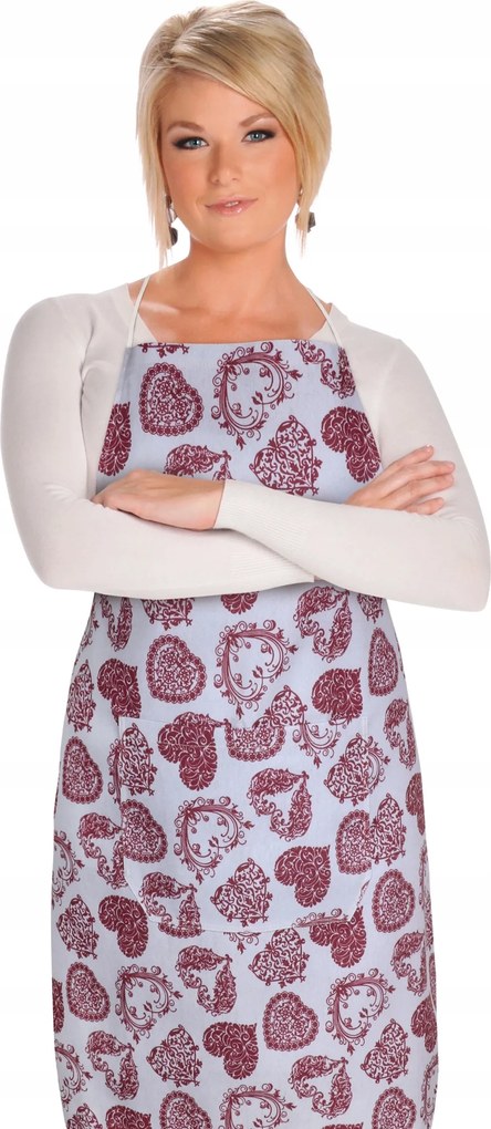 Csipkés szív alakú konyhai kötény