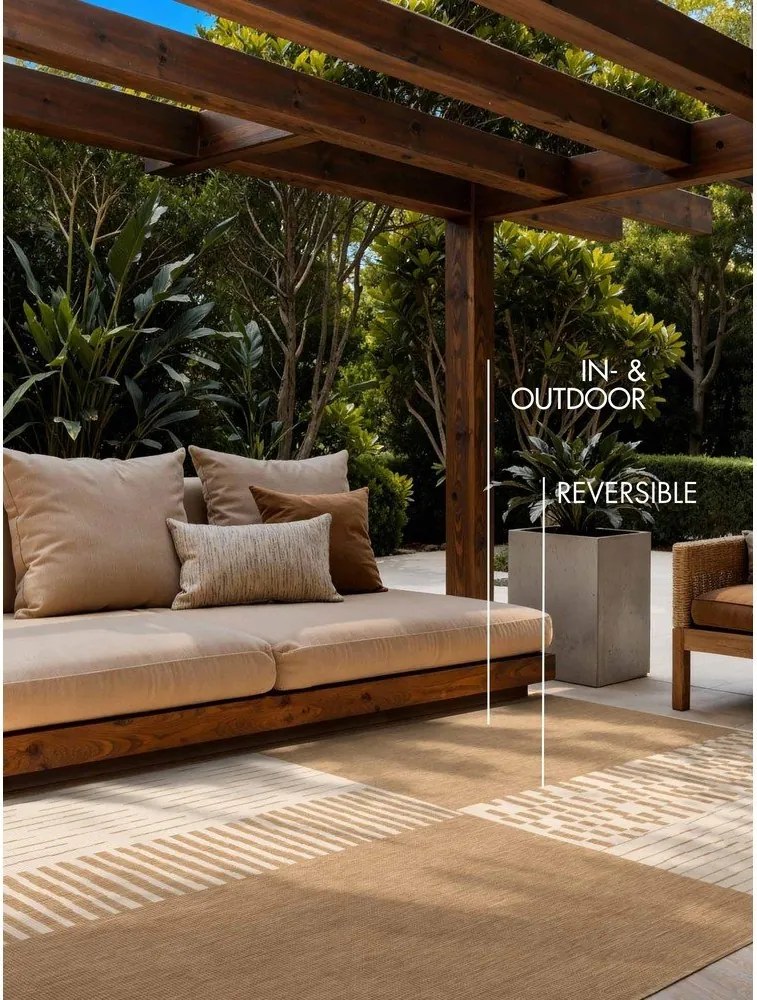 Krémszínű-natúr színű kültéri-beltéri szőnyeg 120x170 cm Haringey Acacia – Ted Baker