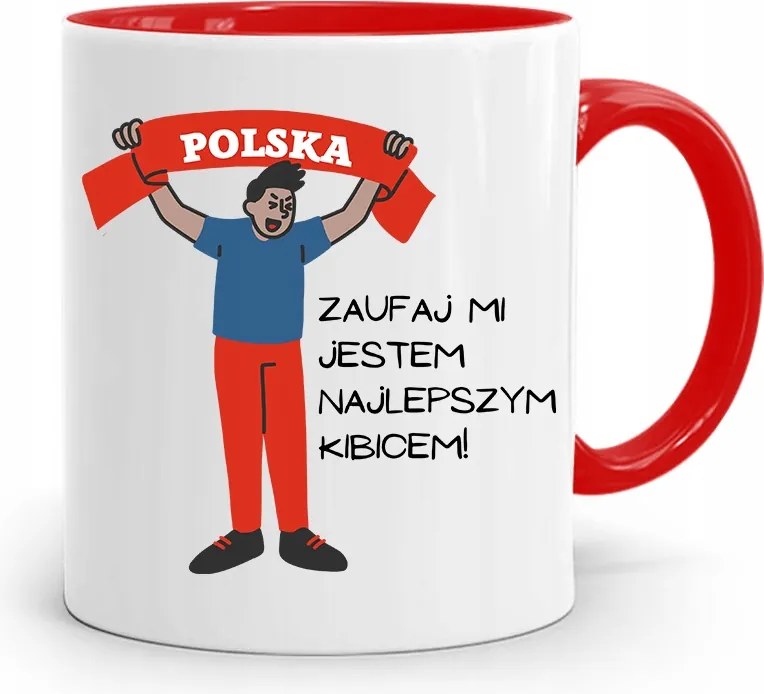 Szurkolóknak Szurkolói Bögre Piros Ajándék nyomott mintával