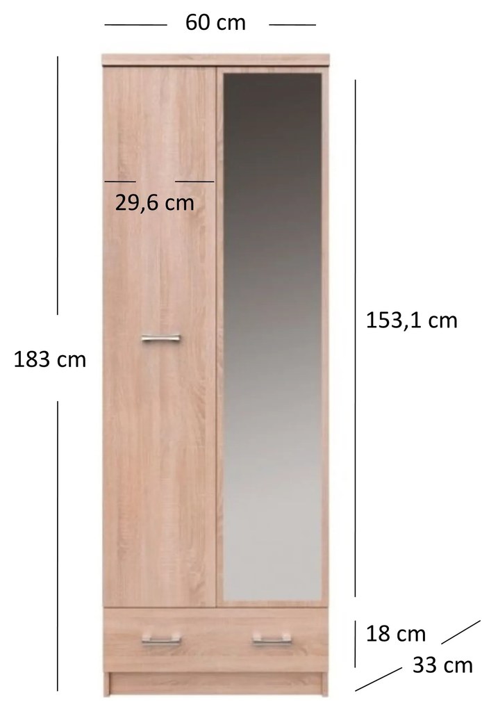 Ruhásszekrény Tianna (szonoma tölgy). 1053338