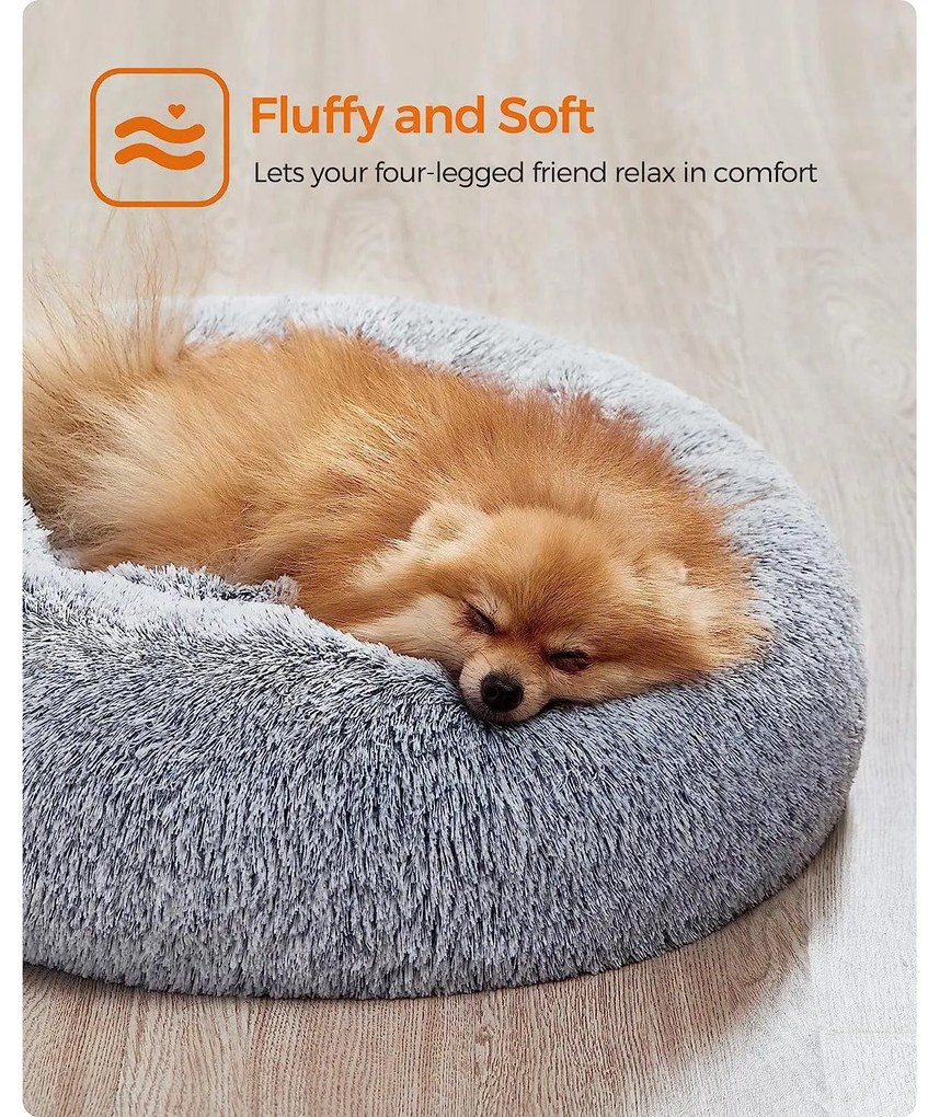 Feandrea kutyaágy, kerek macskaágy, m-es méretű 60 cm, szürke