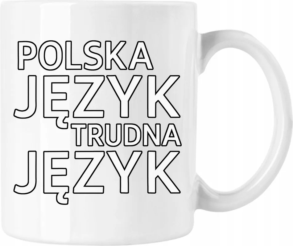 Bögre Lengyel nehéz nyelv Fehér 330ml