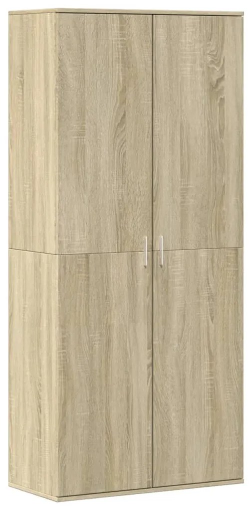 sonoma tölgy színű szerelt fa cipősszekrény 80 x 39 x 178 cm
