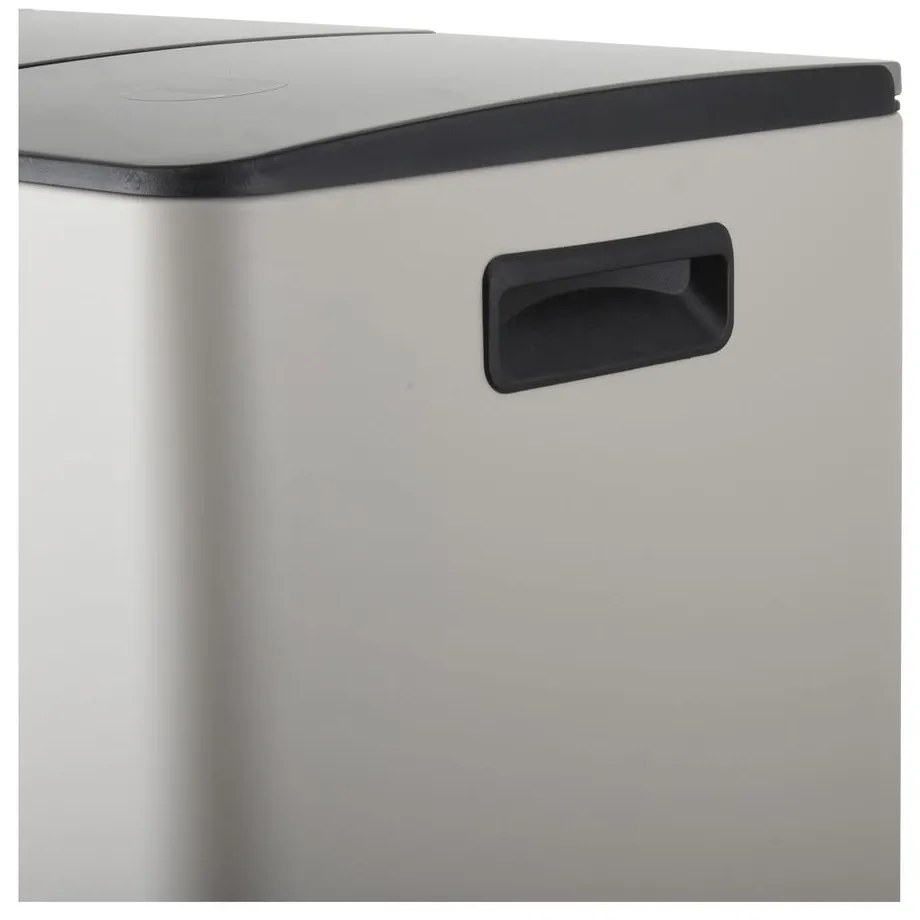 Szürkésbarna acél szelektív pedálos szemetes 2x20 l Aliya – Spirella