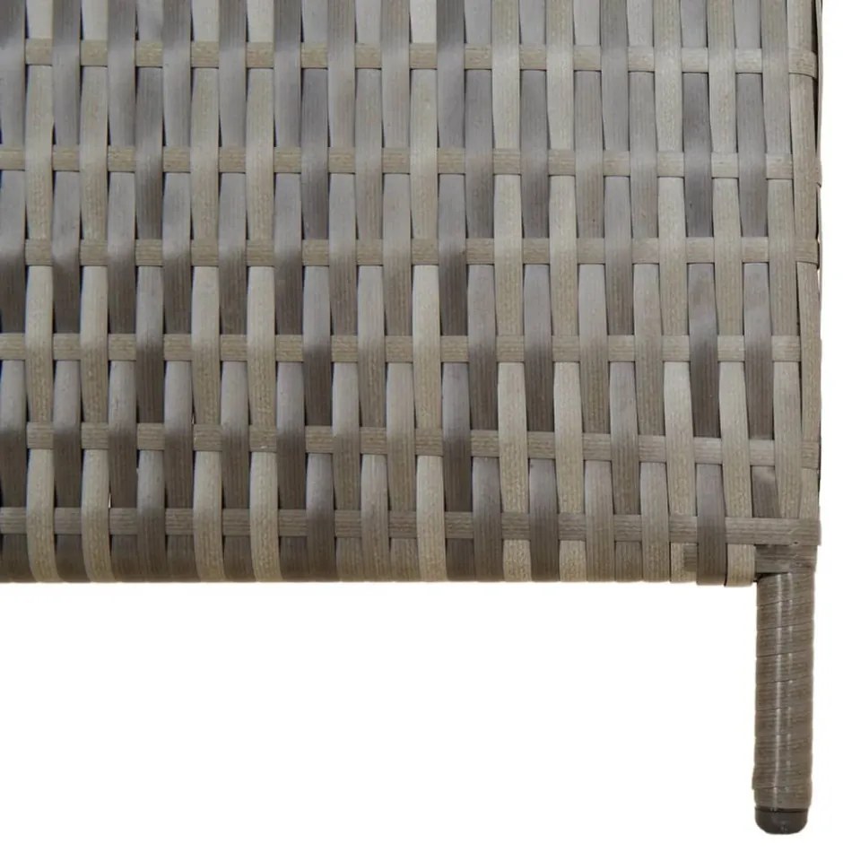 szürke 5-paneles polyrattan térelválasztó