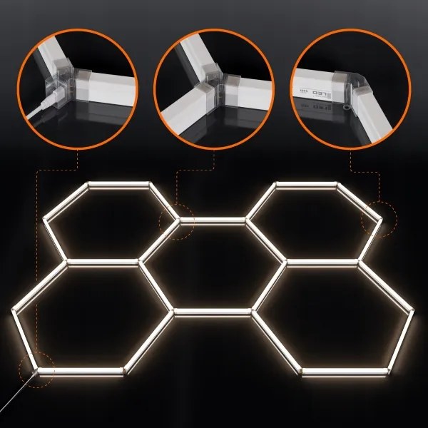 LED mennyezeti lámpa LED/240W/85-265V 4000K 298x209 cm CRI 90 IP44 fehér
