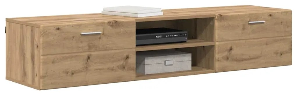 TV szekrény fiókkal kézműves tölgy 150 x 39 x 30 cm Faanyag