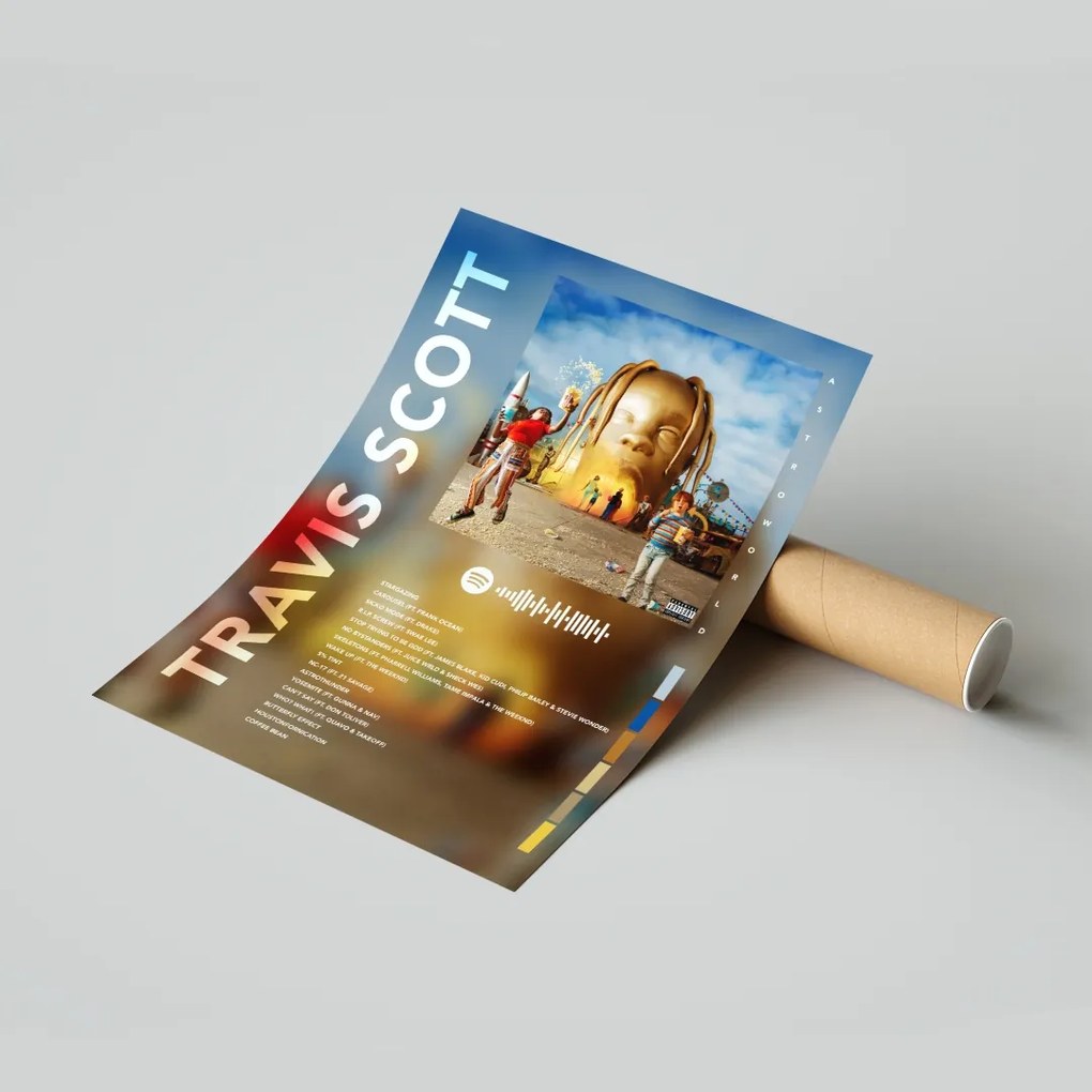 Poszter Album Travis Scott Astroworld 20x30 cm Ajándék ötlet