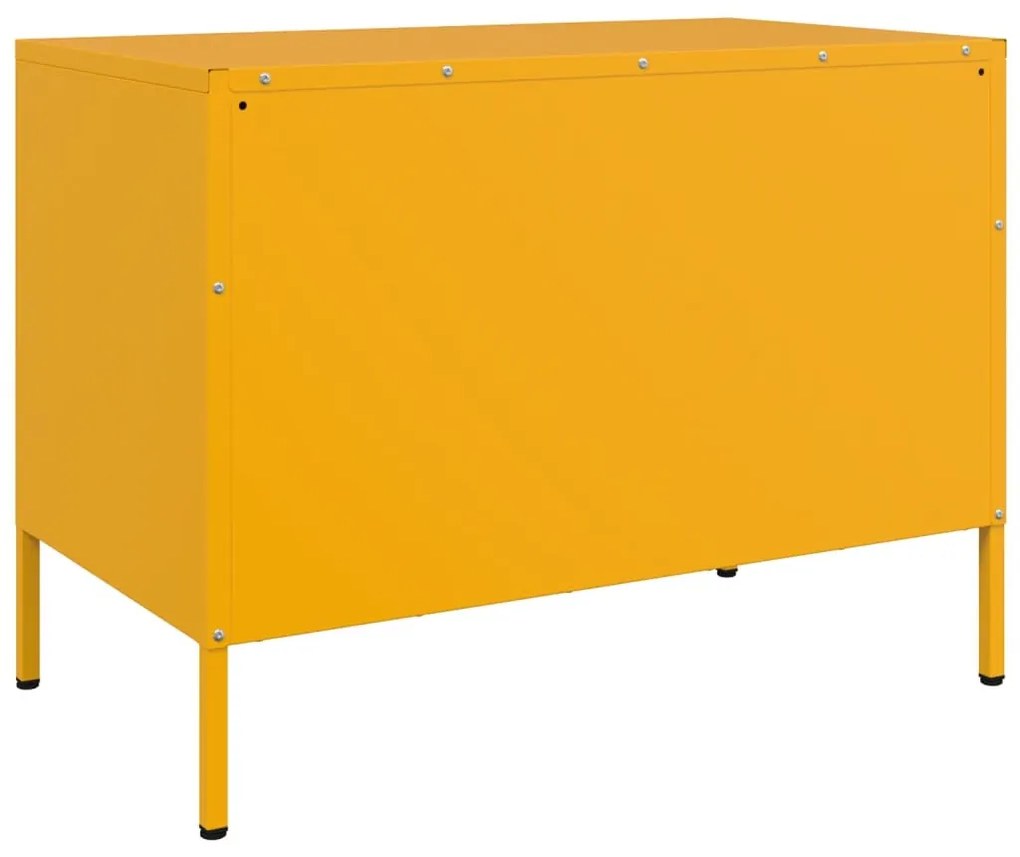 mustársárga acél TV-szekrény 68 x 39 x 50,5 cm