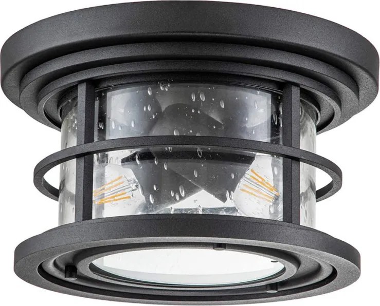 Feiss Lighthouse FE-LIGHTHOUSE-F-BLK Mennyezeti Lámpa 2x40W/E27 IP44