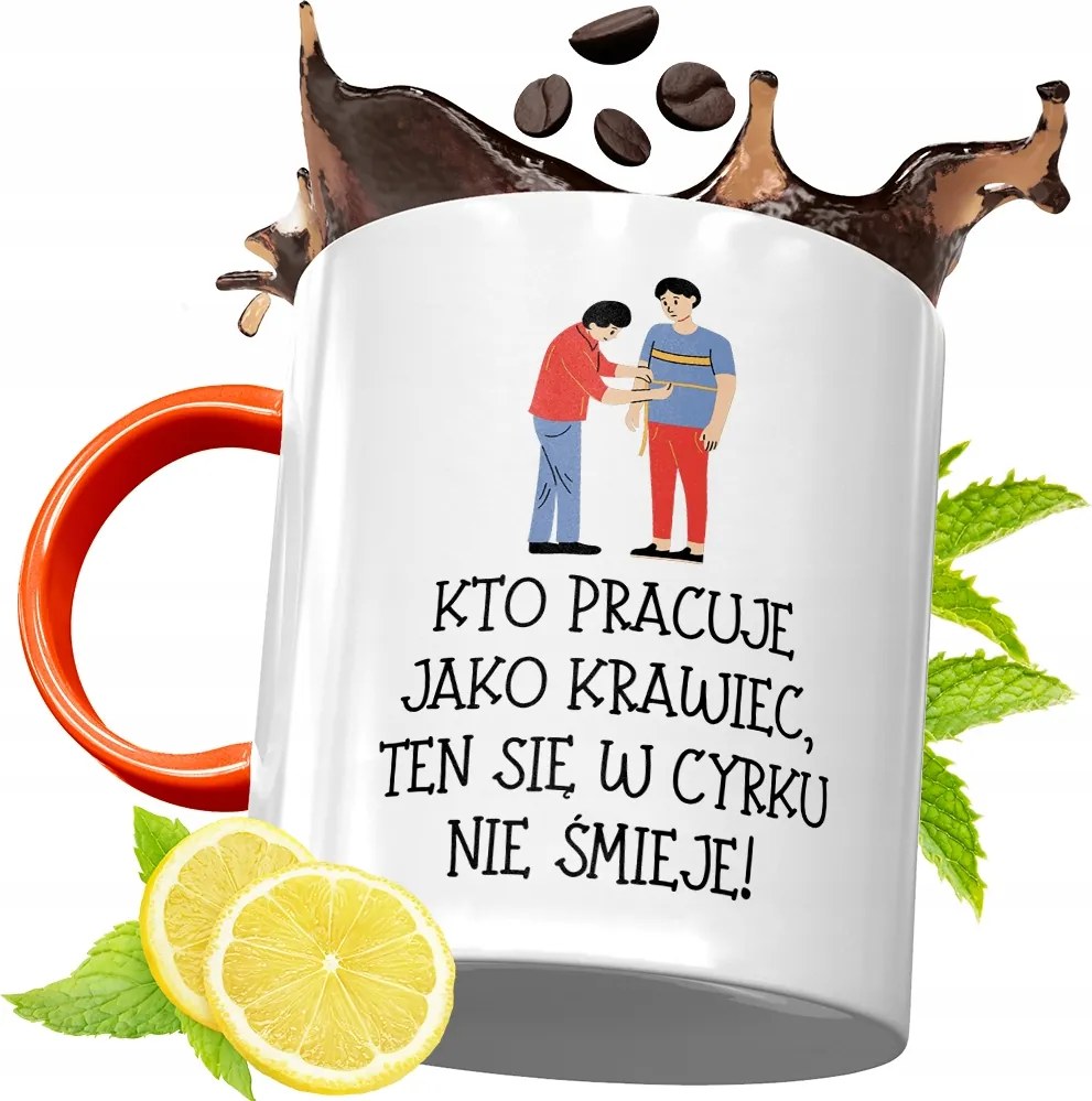 Narancssárga Bögre Szabónak Születésnapi Ajándék fényképes nyomtatással