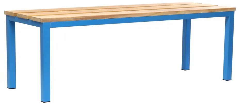 Öltöző pad 150 x 35 x 45 cm, kék - RAL 5012