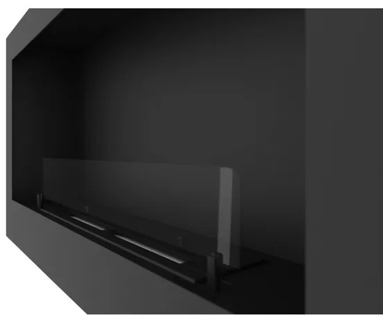 InFire - Beépített BIO kandalló 90x50 cm fekete