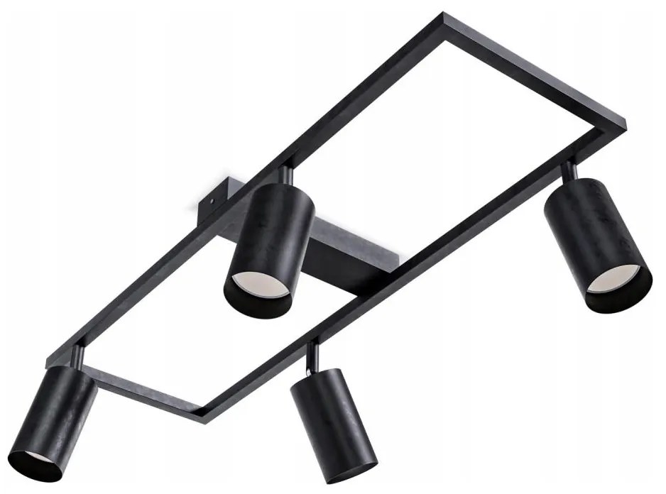 Spotlámpa 4xGU10/30W/230V fekete