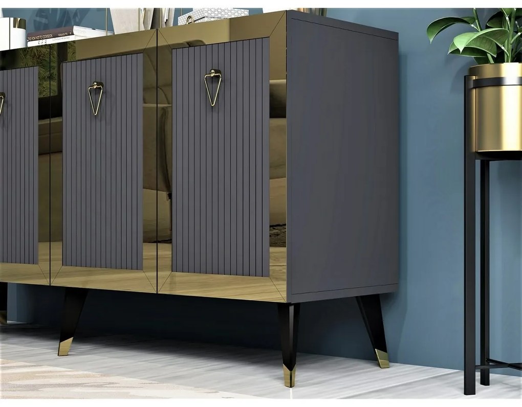 Bare Anthracite and Gold szekrény