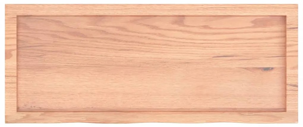 világosbarna kezelt tömör tölgyfa fali polc 100x40x(2-4) cm