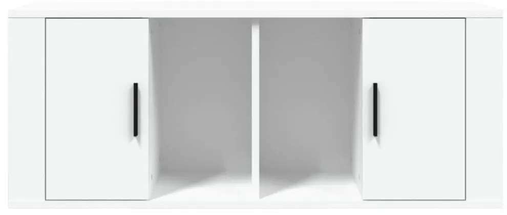 fehér szerelt fa TV-szekrény 100 x 35 x 40 cm