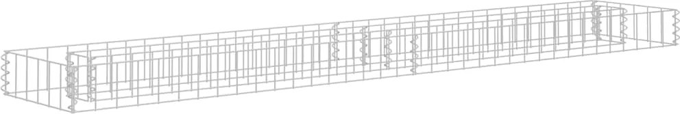 vidaXL horganyzott acél gabion magaságyás 180 x 30 x 10 cm